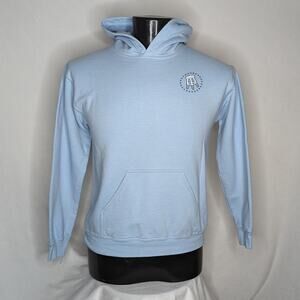 Graphic Print Men's Pullover Hoodie for Men Blue Small